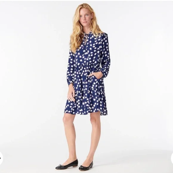 j crew tiered midi dress Tiered Midi Dress In Cotton Poplin For Women